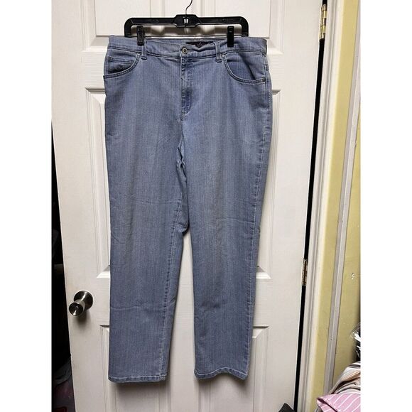 DBHc) Gloria Vanderbilt Jeans Women Size‎ 16 Blue 36x28 High Rise Straight Denim - Picture 9 of 9